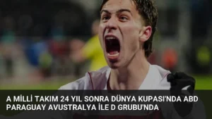 A Milli Takım 24 Yıl Sonra Dünya Kupası'nda ABD Paraguay Avustralya ile D Grubu'nda