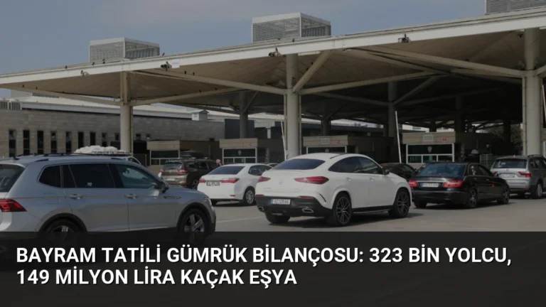 Bayram Tatili Gümrük Bilançosu: 323 Bin Yolcu, 149 Milyon Lira Kaçak Eşya