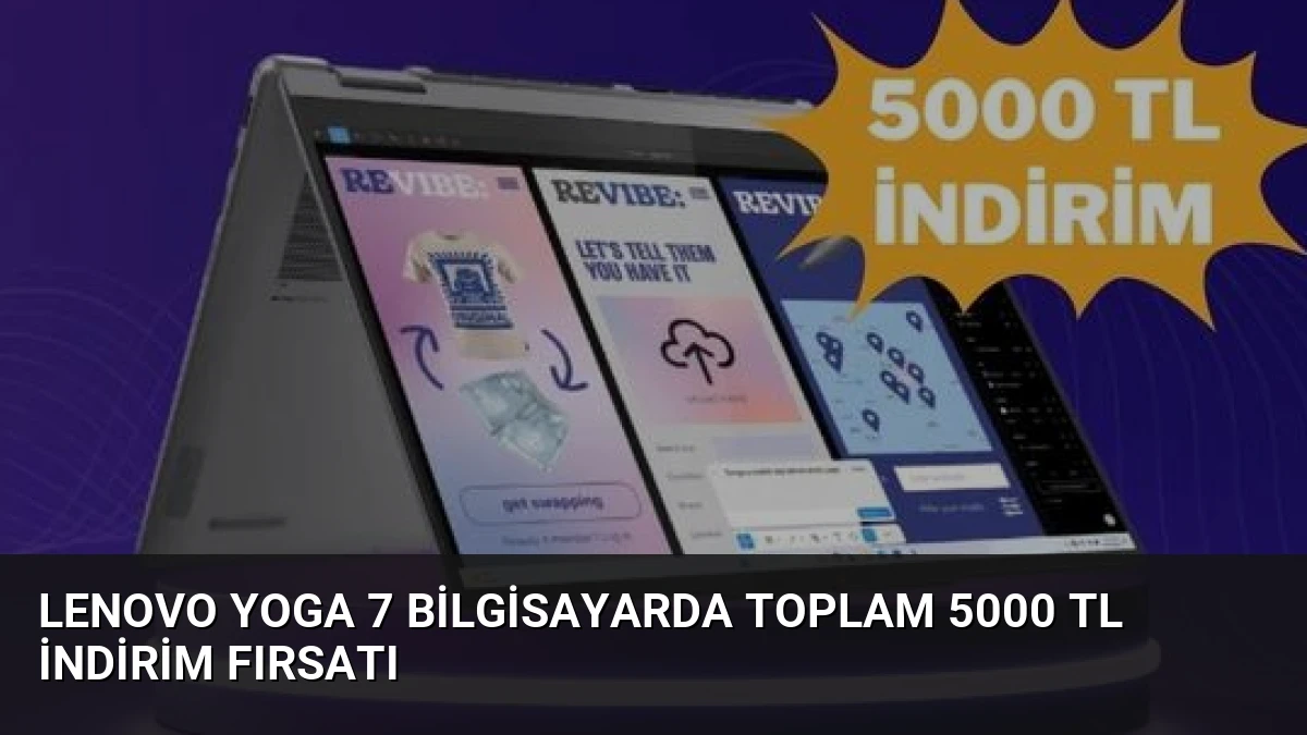 Lenovo Yoga 7 Bilgisayarda Toplam 5000 TL İndirim Fırsatı