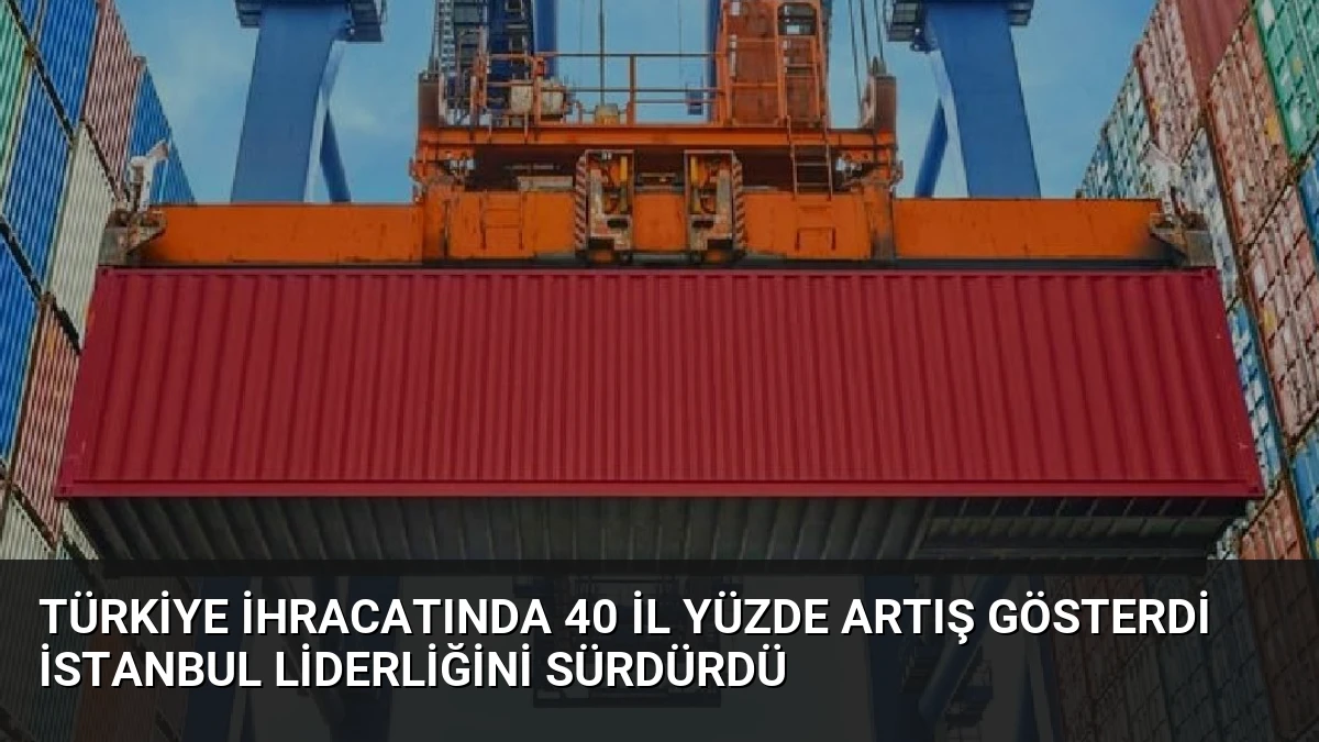 Türkiye İhracatında 40 İl Yüzde Artış Gösterdi İstanbul Liderliğini Sürdürdü