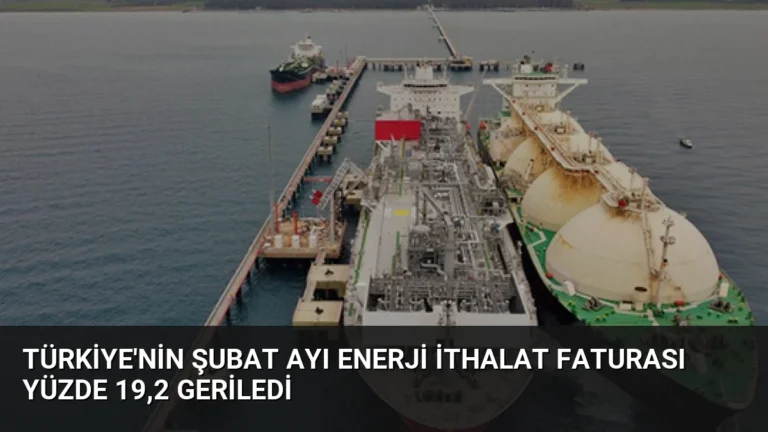 Türkiye’nin Şubat Ayı Enerji İthalat Faturası Yüzde 19,2 Geriledi