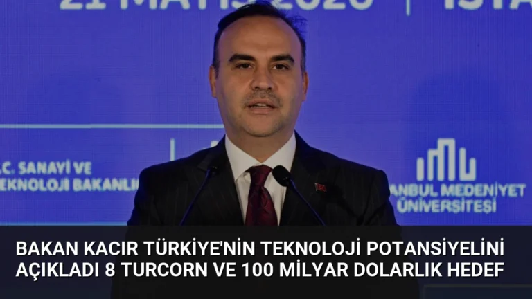 Bakan Kacır Türkiye’nin Teknoloji Potansiyelini Açıkladı 8 Turcorn ve 100 Milyar Dolarlık Hedef