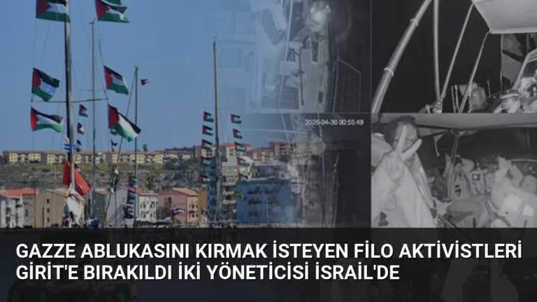 Gazze Ablukasını Kırmak İsteyen Filo Aktivistleri Girit’e Bırakıldı İki Yöneticisi İsrail’de