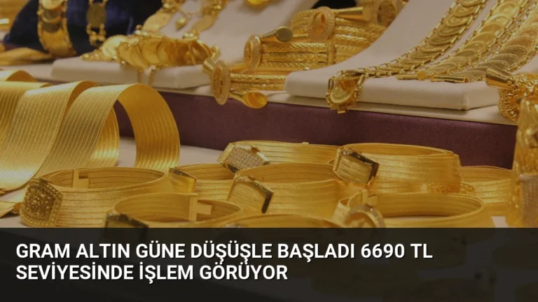 Gram Altın Güne Düşüşle Başladı 6690 TL Seviyesinde İşlem Görüyor