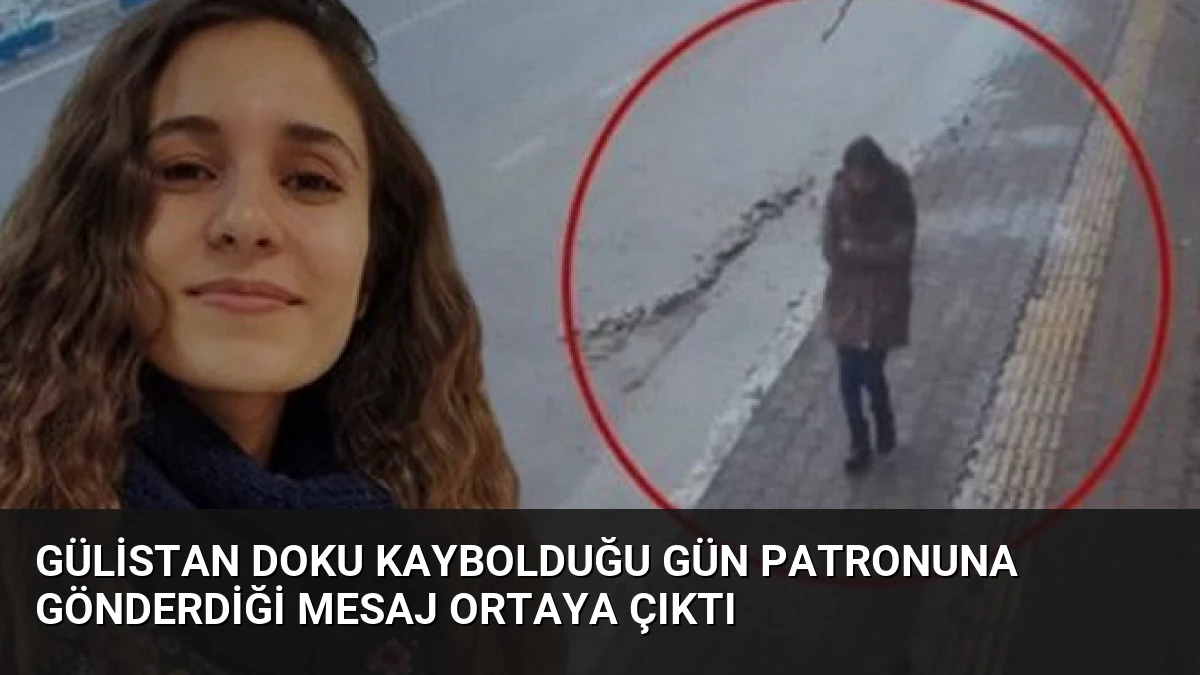 Gülistan Doku Kaybolduğu Gün Patronuna Gönderdiği Mesaj Ortaya Çıktı