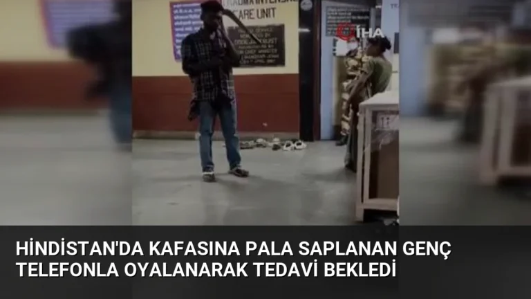 Hindistan’da Kafasına Pala Saplanan Genç Telefonla Oyalanarak Tedavi Bekledi