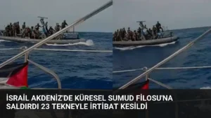 İsrail Akdeniz'de Küresel Sumud Filosu'na Saldırdı 23 Tekneyle İrtibat Kesildi