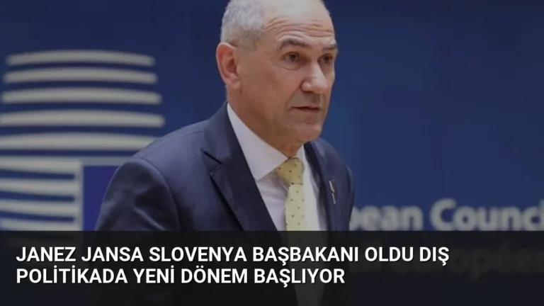 Janez Jansa Slovenya Başbakanı Oldu Dış Politikada Yeni Dönem Başlıyor