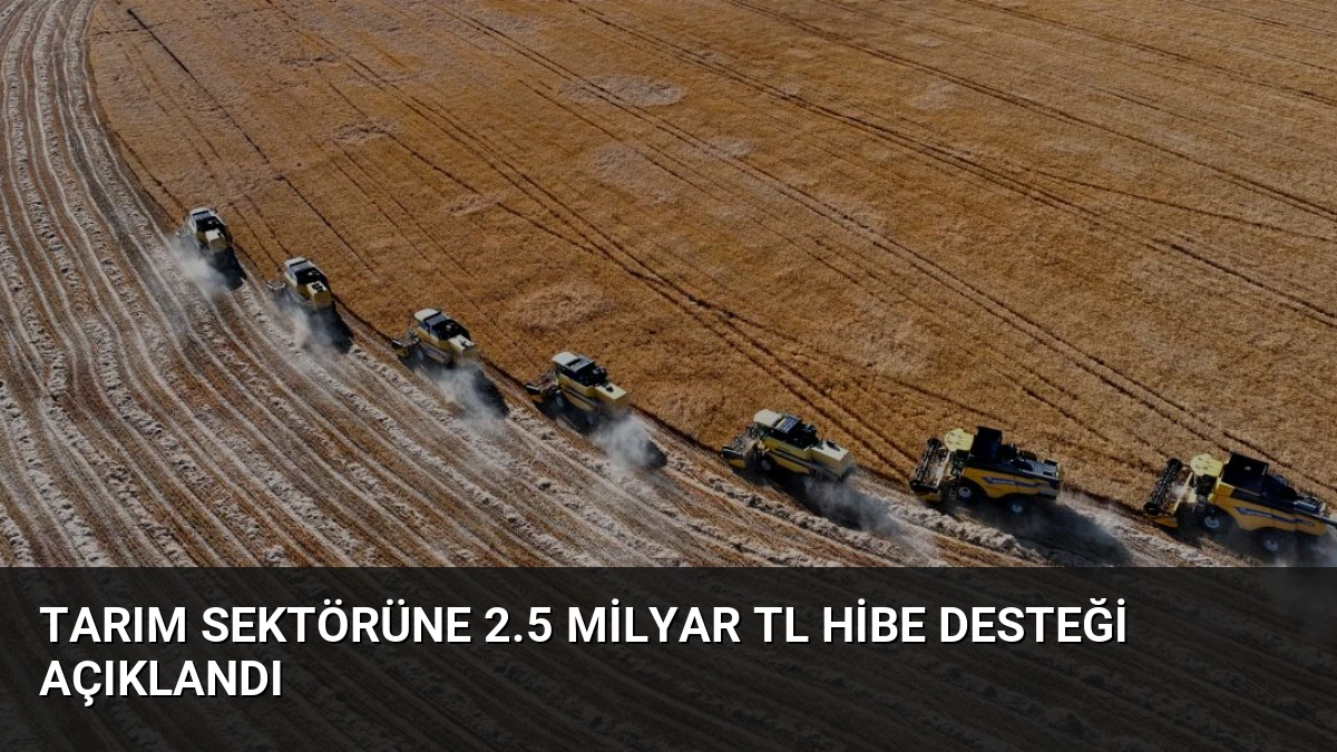 Tarım Sektörüne 2.5 Milyar TL Hibe Desteği Açıklandı