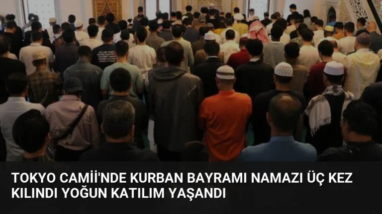 Tokyo Camii’nde Kurban Bayramı Namazı Üç Kez Kılındı Yoğun Katılım Yaşandı