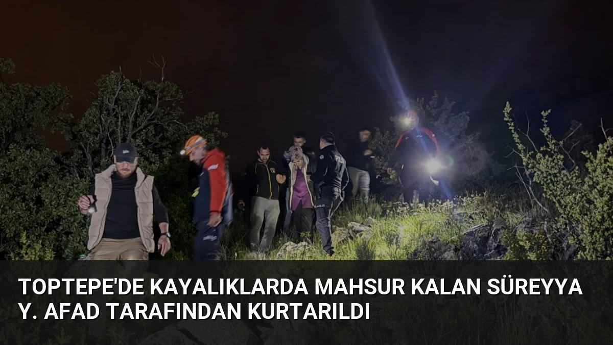 Toptepe’de Kayalıklarda Mahsur Kalan Süreyya Y. AFAD Tarafından Kurtarıldı