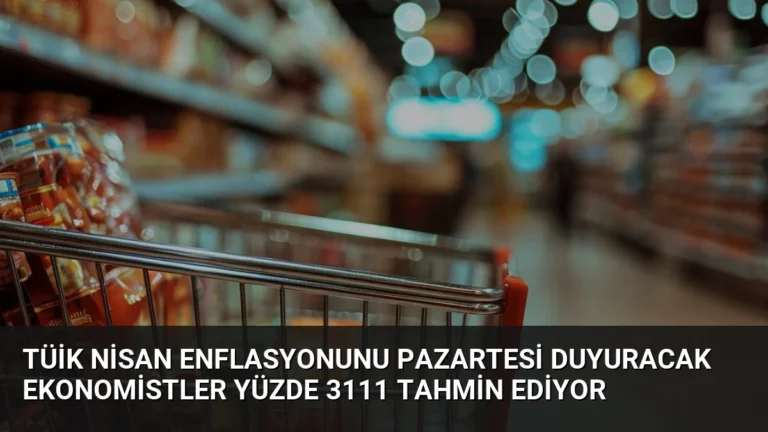 TÜİK Nisan Enflasyonunu Pazartesi Duyuracak Ekonomistler Yüzde 3111 Tahmin Ediyor
