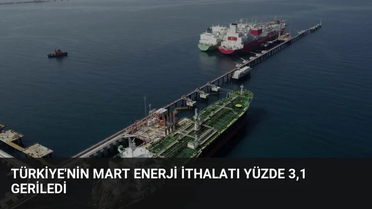Türkiye’nin Mart Enerji İthalatı Yüzde 3,1 Geriledi