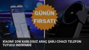 Xiaomi 20W Kablosuz Araç Şarj Cihazı Telefon Tutucu İndirimde