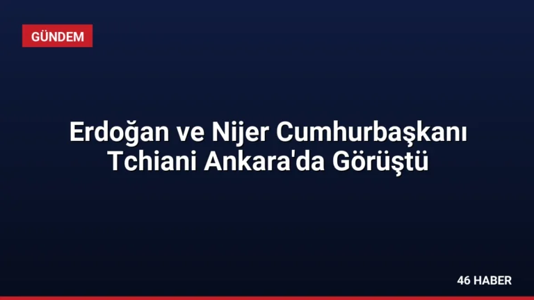Erdoğan ve Nijer Cumhurbaşkanı Tchiani Ankara’da Görüştü