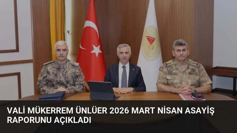 Vali Mükerrem Ünlüer 2026 Mart Nisan Asayiş Raporunu Açıkladı