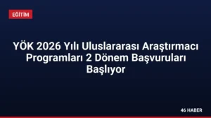 YÖK 2026 Yılı Uluslararası Araştırmacı Programları 2 Dönem Başvuruları Başlıyor