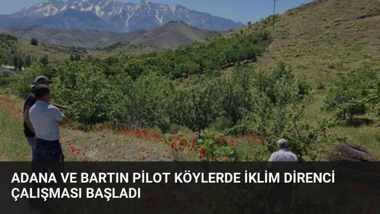 Adana ve Bartın Pilot Köylerde İklim Direnci Çalışması Başladı