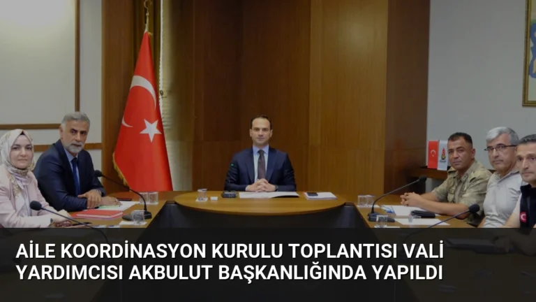 Aile Koordinasyon Kurulu Toplantısı Vali Yardımcısı Akbulut Başkanlığında Yapıldı