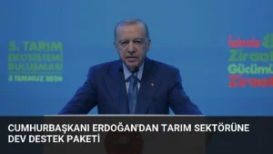 Cumhurbaşkanı Erdoğan'dan Tarım Sektörüne Dev Destek Paketi