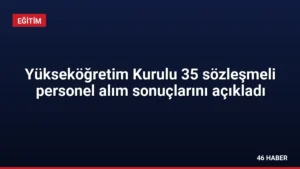 Yükseköğretim Kurulu 35 sözleşmeli personel alım sonuçlarını açıkladı
