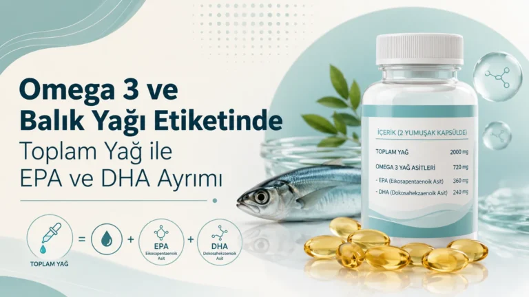 Omega 3 ve Balık Yağı Etiketinde Toplam Yağ ile EPA ve DHA Ayrımı