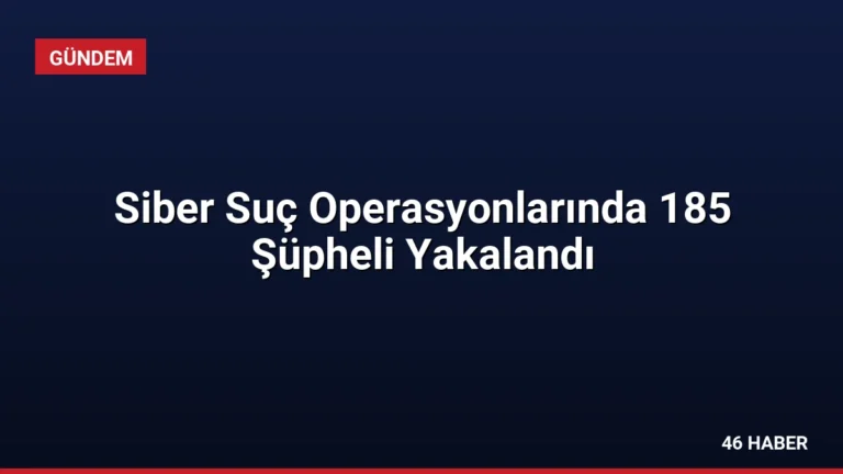 Siber Suç Operasyonlarında 185 Şüpheli Yakalandı