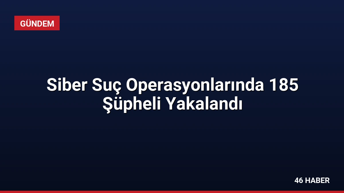 Siber Suç Operasyonlarında 185 Şüpheli Yakalandı