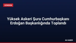 Yüksek Askeri Şura Cumhurbaşkanı Erdoğan Başkanlığında Toplandı