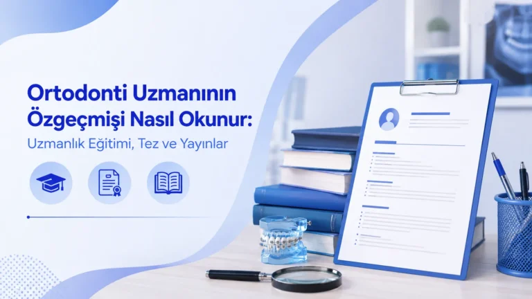 Ortodonti Uzmanının Özgeçmişi Nasıl Okunur: Uzmanlık Eğitimi, Tez ve Yayınlar