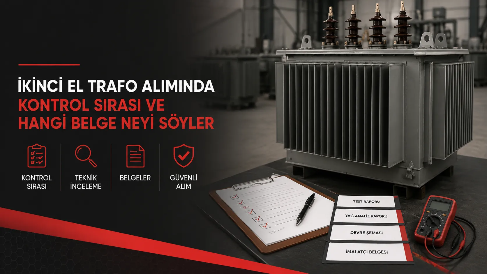 İkinci el trafo alımında kontrol sırası ve hangi belge neyi söyler?
