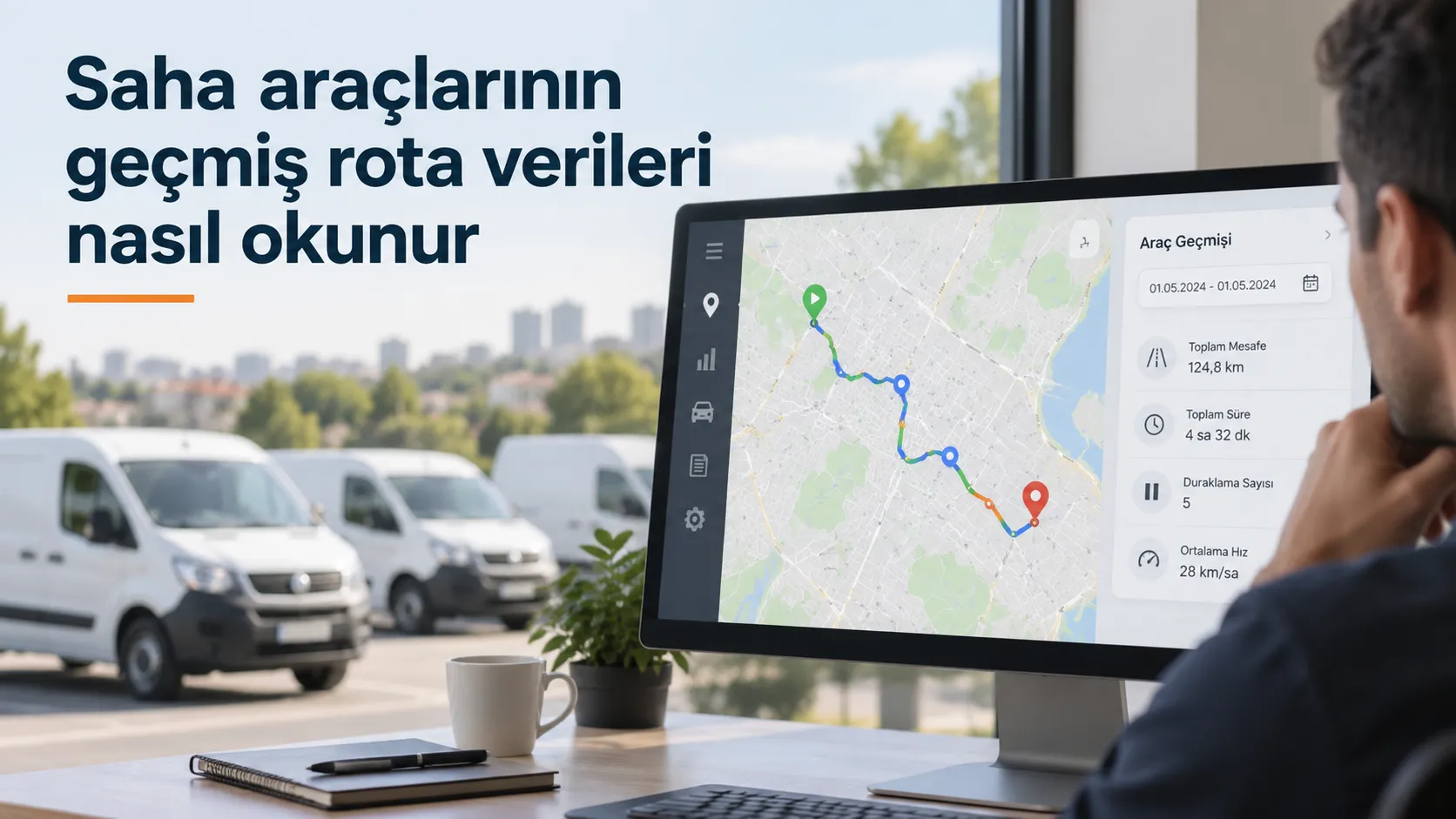 Saha araçlarının geçmiş rota verileri nasıl okunur?