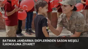 Batman Jandarma Ekiplerinden Sason Meşeli İlkokuluna Ziyaret