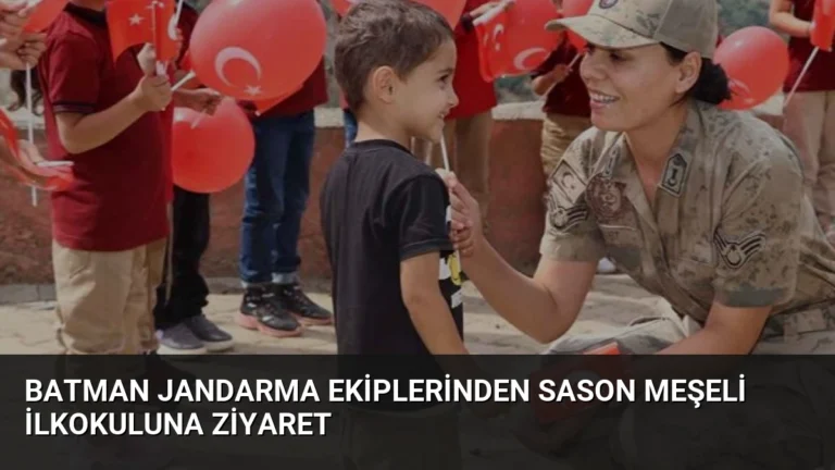 Batman Jandarma Ekiplerinden Sason Meşeli İlkokuluna Ziyaret
