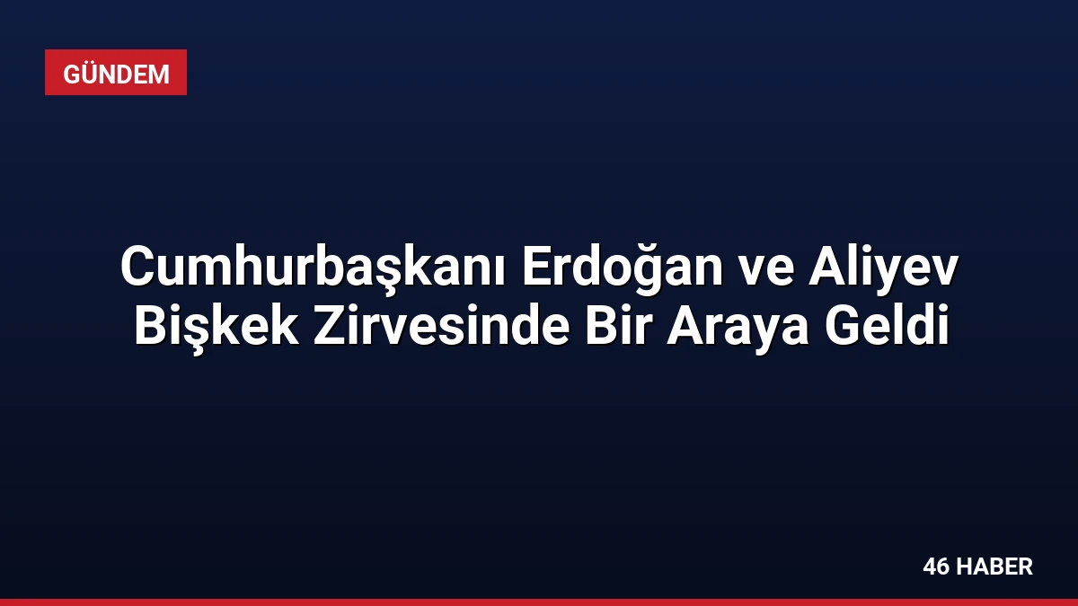 Cumhurbaşkanı Erdoğan ve Aliyev Bişkek Zirvesinde Bir Araya Geldi