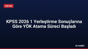 KPSS 2026 1 Yerleştirme Sonuçlarına Göre YÖK Atama Süreci Başladı