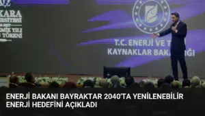 Enerji Bakanı Bayraktar 2040’ta Yenilenebilir Enerji Hedefini Açıkladı