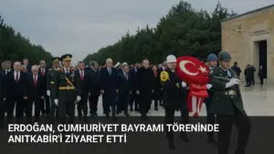 Erdoğan, Cumhuriyet Bayramı Töreninde Anıtkabir'i Ziyaret Etti