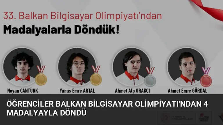 Öğrenciler Balkan Bilgisayar Olimpiyatı'ndan 4 Madalyayla Döndü