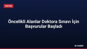 Öncelikli Alanlar Doktora Sınavı İçin Başvurular Başladı