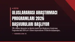 Uluslararası Araştırmacı Programları 2026 Başvuruları Başlıyor